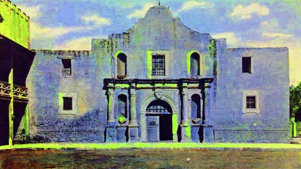 The photo of the Alamo has been digitally altered and supposedly animated.