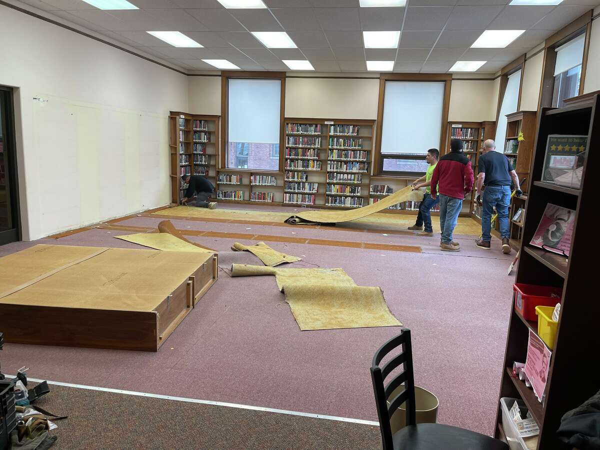 The main branch of the Manistee Library was closed for renovations at the end of February. 
