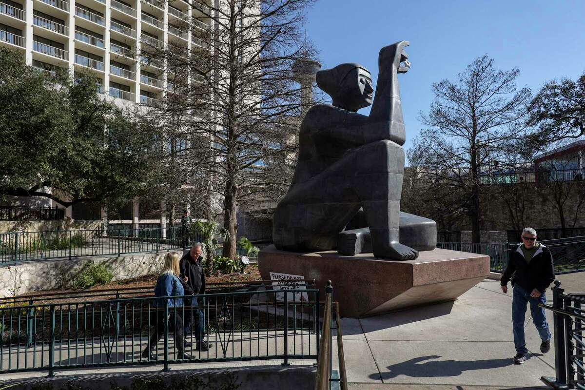 “Stargazer (Citlali),” a new piece of public art, can be found on the River Walk between the Shops at Rivercenter and the Henry B. Gonzalez Convention Center.