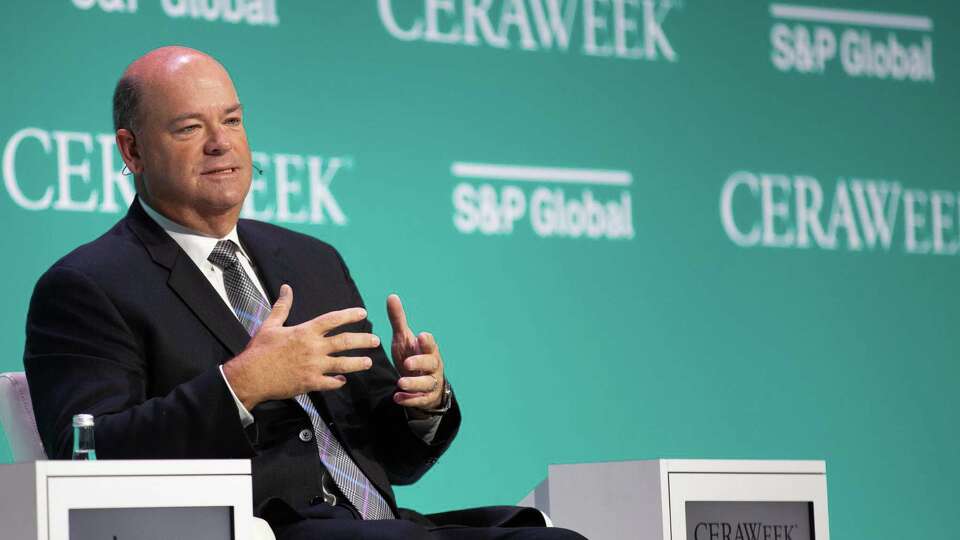 Ryan Lance, chairman and CEO at ConocoPhillips talks about the future of the oil and gas industry at CERAWeek by S&P Global, Tuesday, March 8, 2022, in Houston.