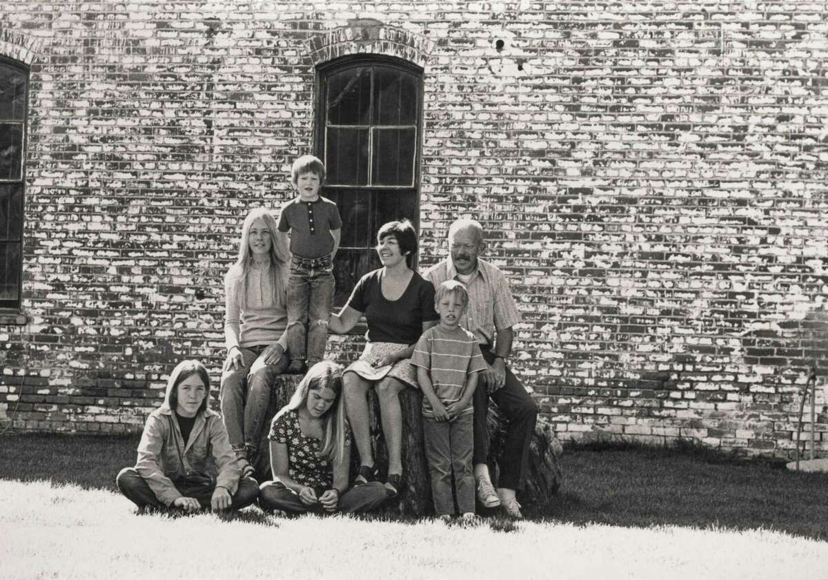 Sally Schmitt (center) with her family at Vintage 1870 in Yountville in the 1970s.