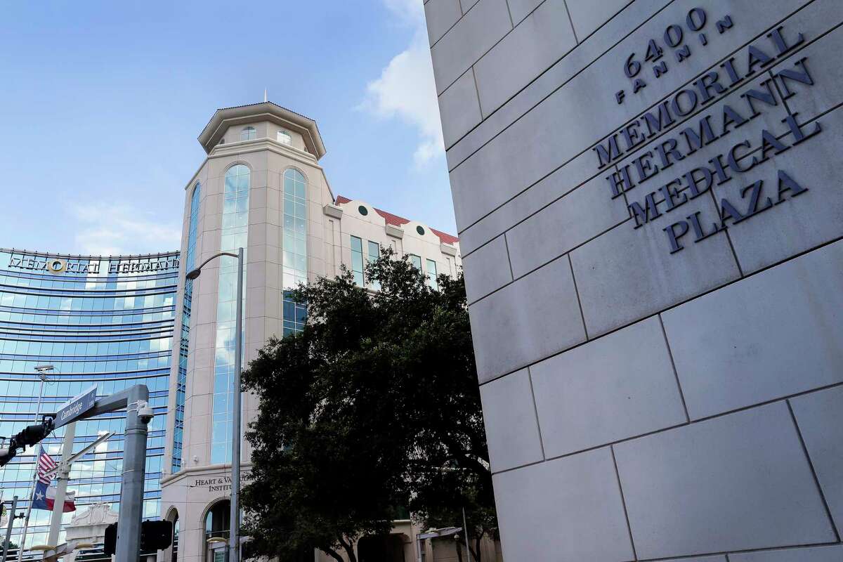 The building facade of one of the Memorial Hermann Medical Plaza locations along Fannin St. in the Texas Medical Center district Thursday, July. 23, 2020 in Houston, TX.