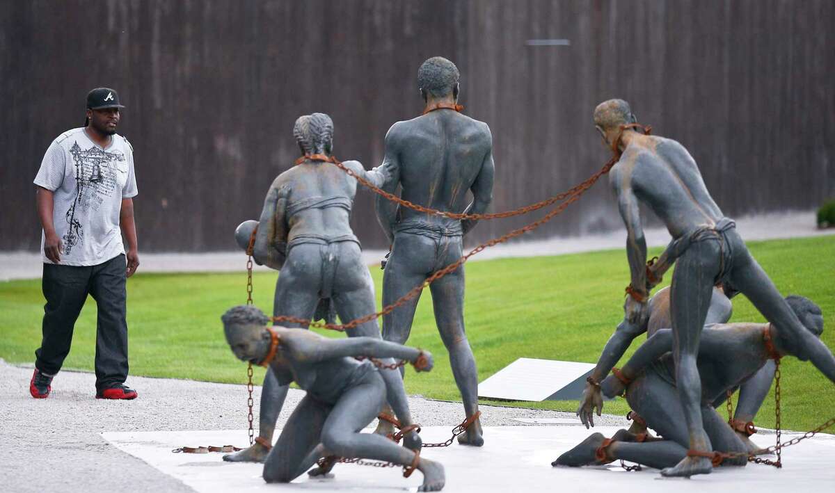 The National Memorial for Peace and Justice is seen in Montgomery, Ala. The memorial honors thousands of people killed in lynchings.