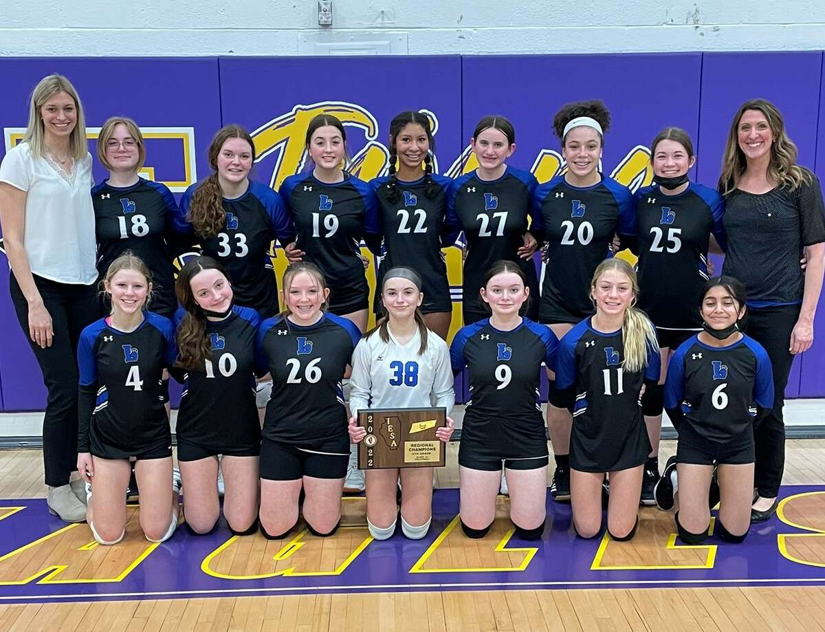 The Liberty Middle School eighth-grade volleyball team won the IESA Regional 16 championship with a 22-25, 25-16, 25-18 victory over top-seeded Chatham Glenwood on Thursday at Bethalto Trimpe. Liberty, the No. 2 seed, opened the regional with a 25-8, 25-7 victory over seventh-seeded Cahokia Wirth in the quarterfinals. In the semifinals, Liberty won 25-15, 25-20 over third-seeded Jerseyville Community. Now 22-2, Liberty will play Quincy (18-1) at 6:30 p.m. Monday for the Sectional 8 championship at Chatham Glenwood Intermediate School. The winner will advance to the state tournament, which is scheduled for March 18-19 at Mahomet-Seymour High School.