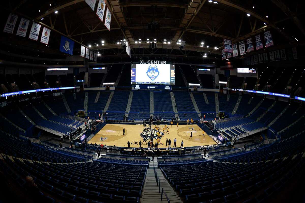 STORRS, CT - DECEMBER 18: A view of the XL Center court prior to the game as the Drexel Dragons take on the UConn Huskies on December 18, 2018 at the XL Center in Hartford, Connecticut. (Photo by Williams Paul/Icon Sportswire via Getty Images)