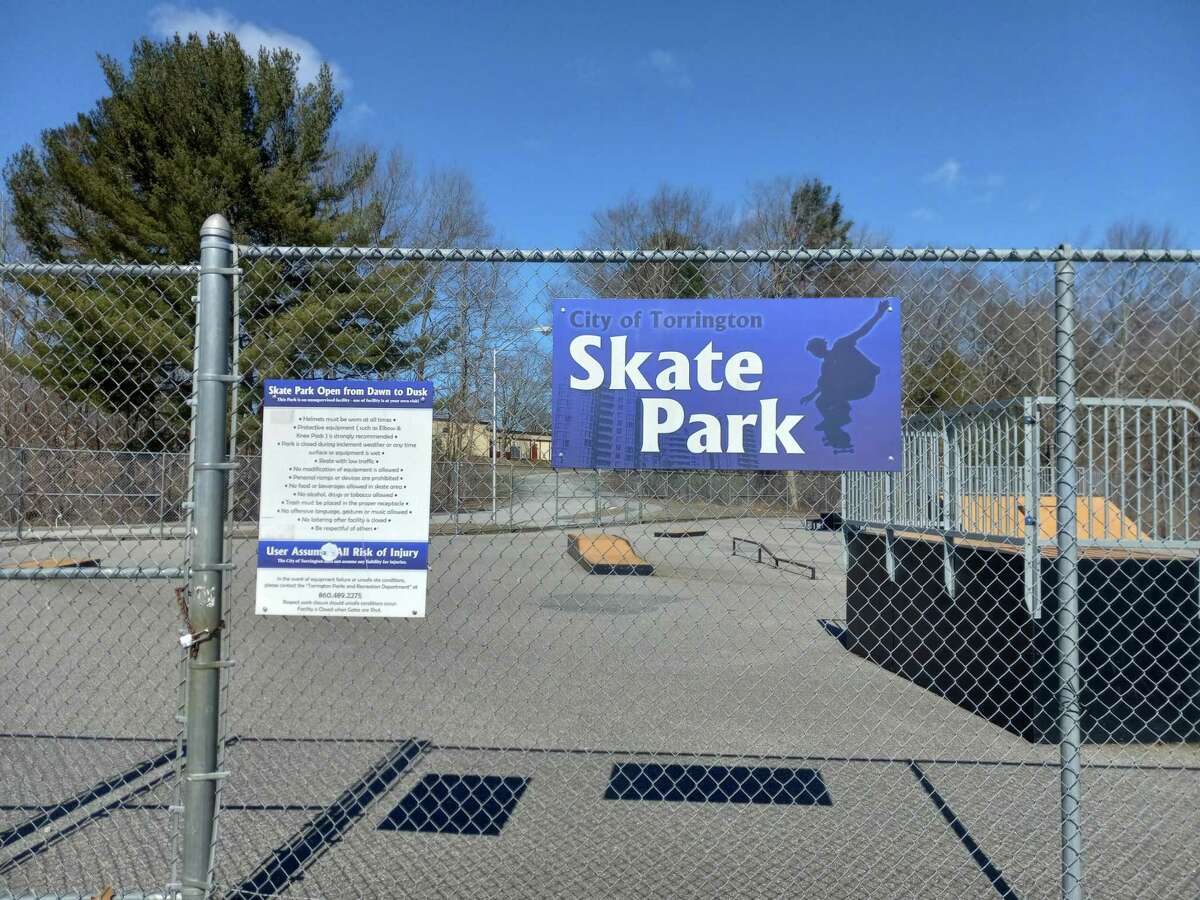 Torrington's skateboard park at Torrington High School.
