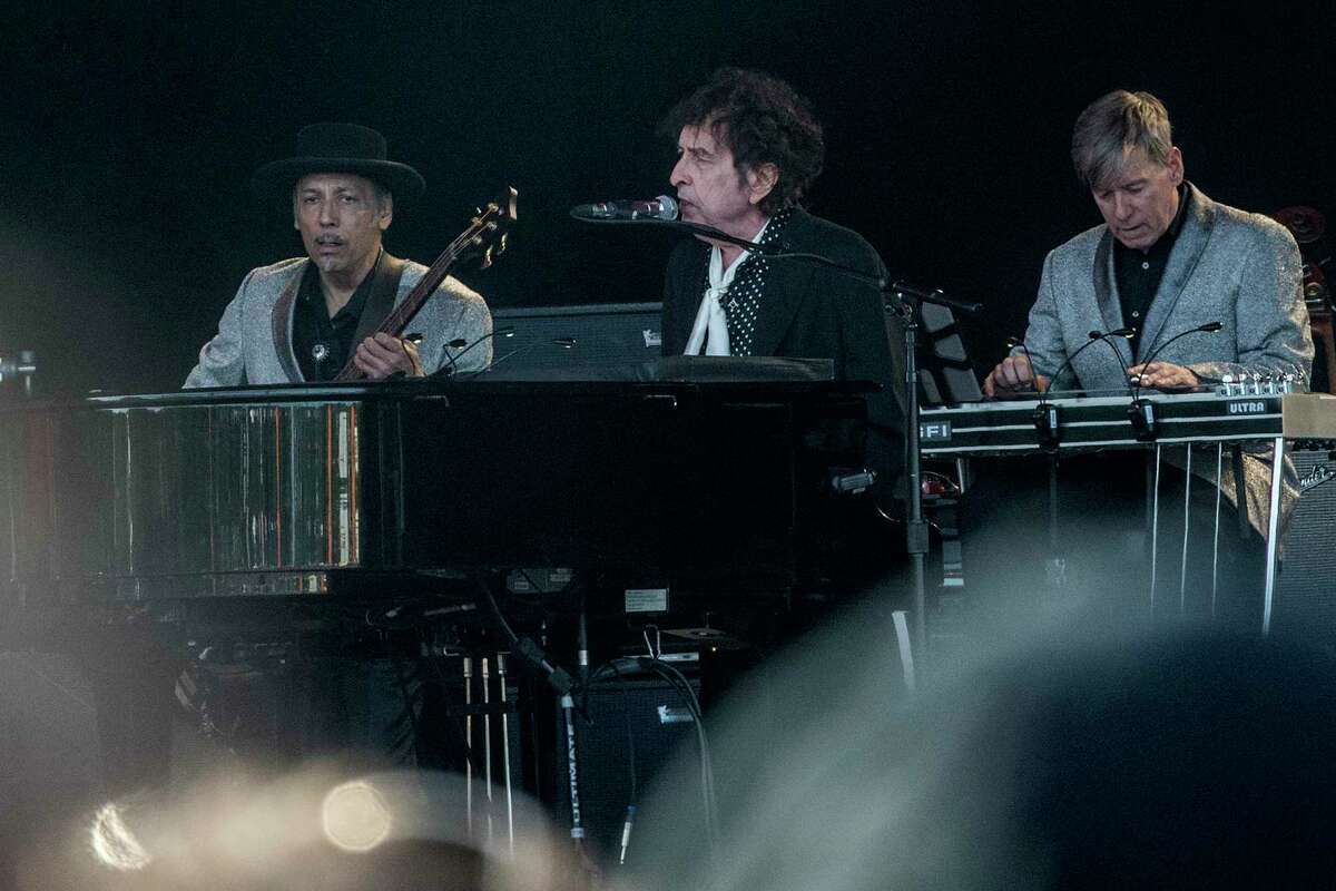 Bob Dylan performs at the Roskilde Festival on July 3, 2019, in Roskilde, Denmark. (Helle Arensbak/AFP via Getty Images/TNS)