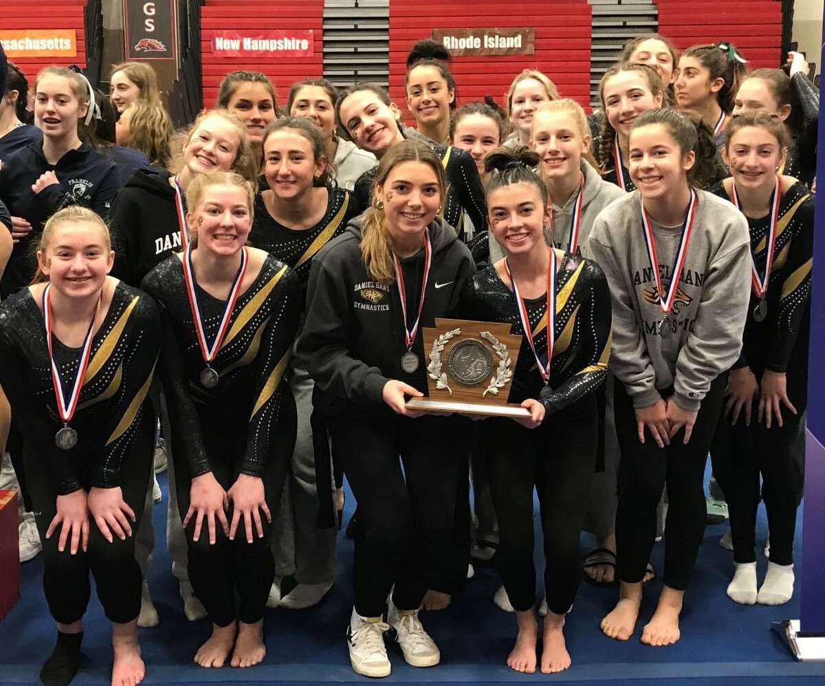 Hand placed second at New England gymnastics championships on Saturday.