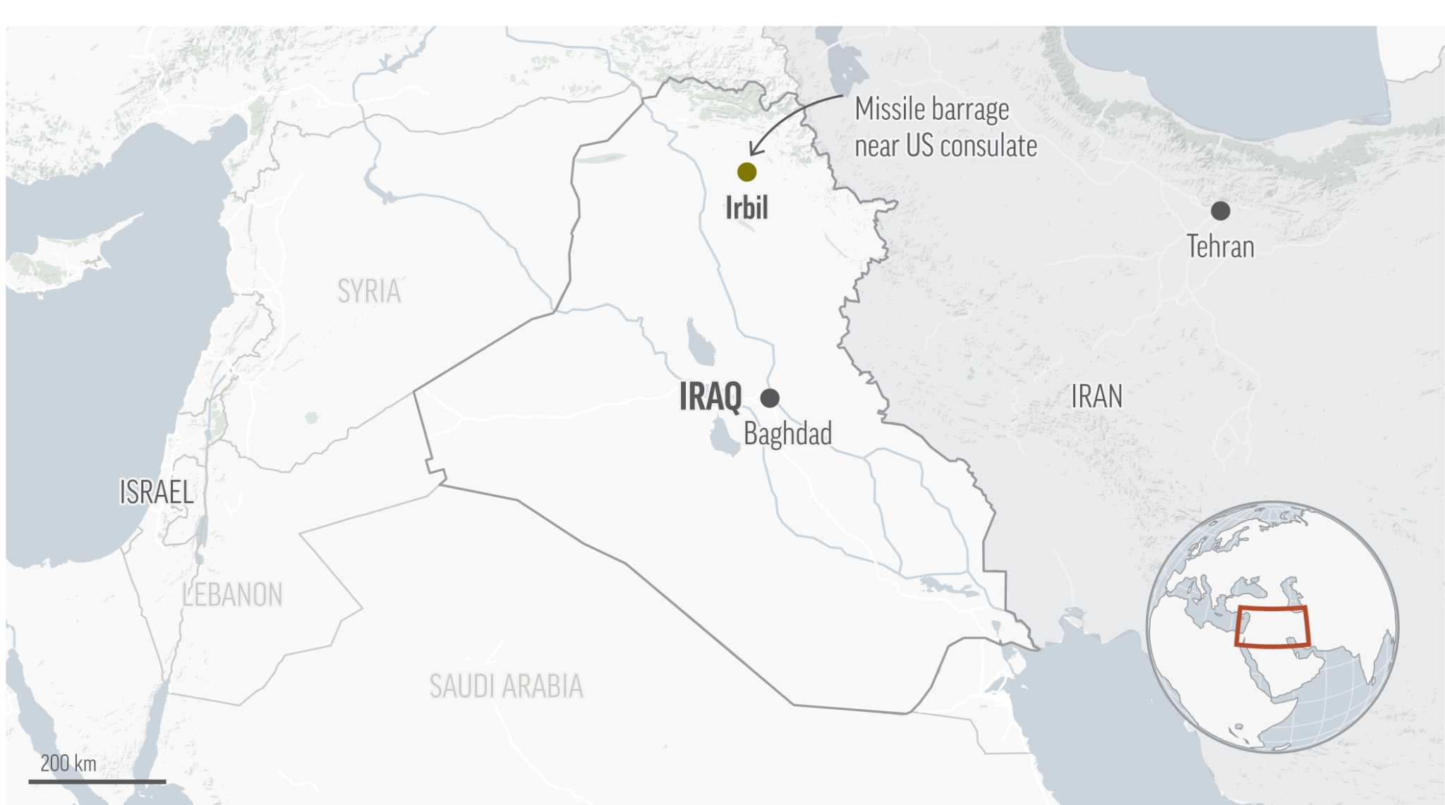 Iran claims missile barrage near US consulate in Iraq - Vimarsana News
