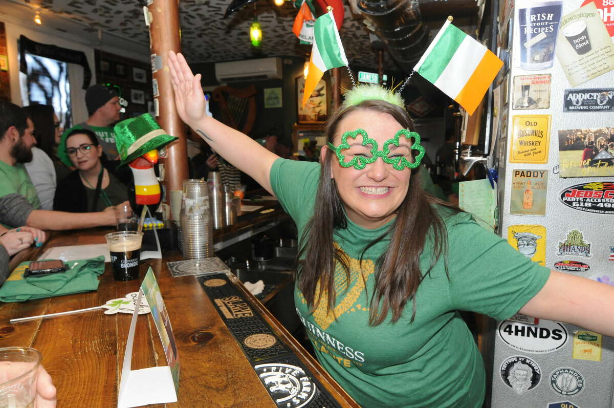 The staff of Morrison's Irish Pub got in the spirit on Saturday while serving a packed house. "It such a relief, "said co-owner Mary Morrison. "This is nice because it feels like a big piece of normalcy from before the pandemic. Today, all of the people in here are Irish.” 