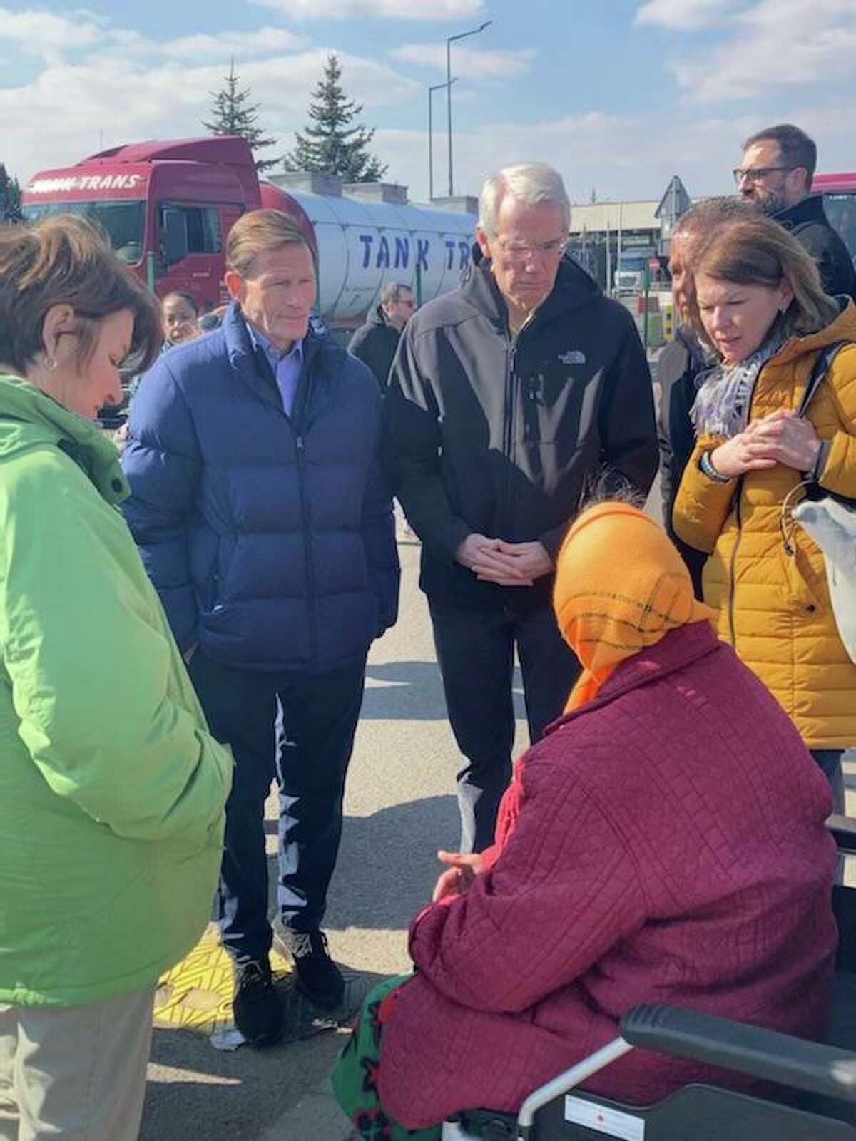 Sen. Richard Blumenthal, D-Conn., traveled to the Ukraine-Poland border over the weekend to meet with Ukrainian refugees and Polish officials.