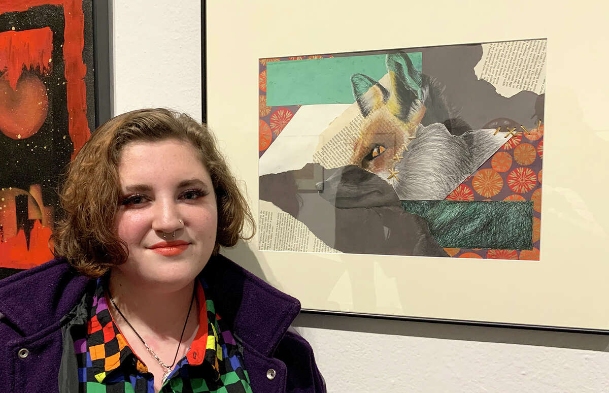 Abigail Homuth placed second at the Art Museum of Southeast Texas' 36th-annual PotÃ©gÃ© art show, on display through April 3. Photo by Andy Coughlan