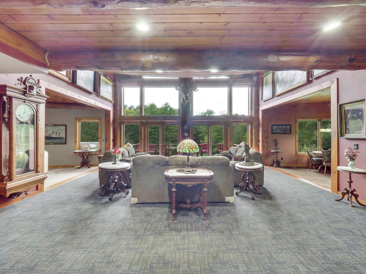 This home and property in Free Soil, Michigan has everything from 27-foot ceilings to onsite fishing and full on luxury all while being secluded on 42-plus acres of land. It is currently listed at $2 million.