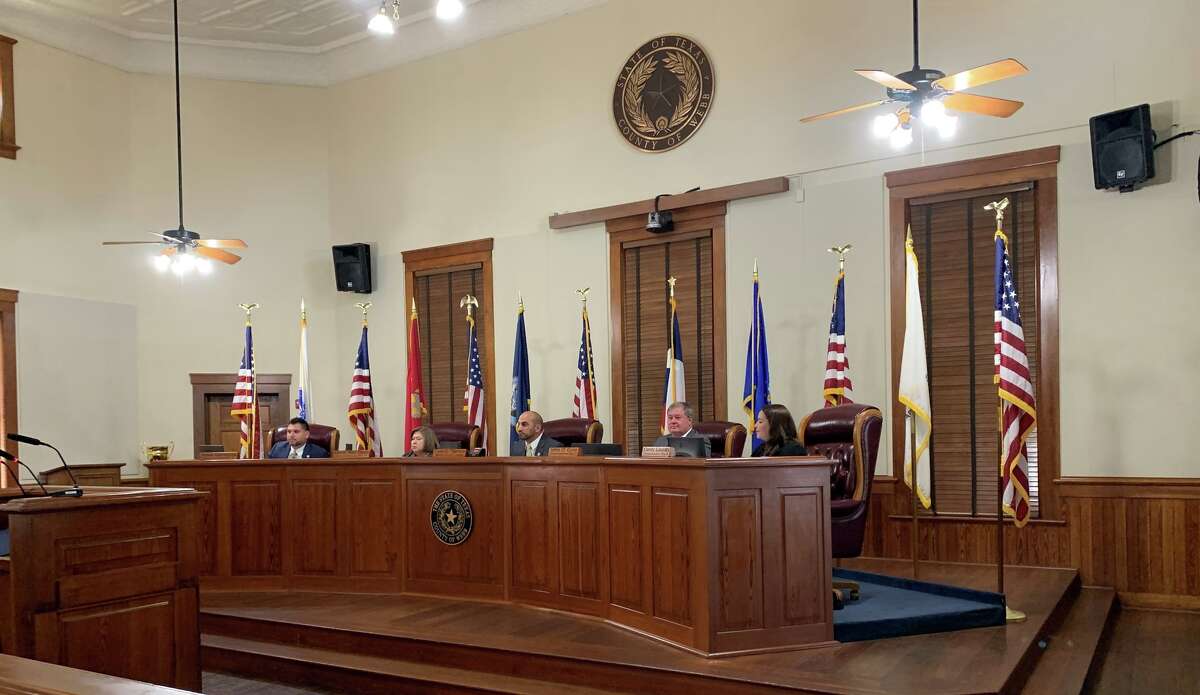 Pictured is the Webb County Commissioner's Court during a meeting on March 14, 2022. Commissioners approved to enter into negotiations to develop a public-private partnership for the county’s participation as project sponsor of International Bridge 4/5 to be located between Rio Bravo and El Cenizo.