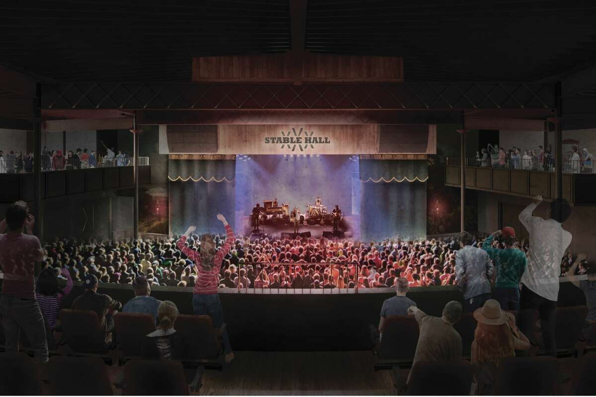 Renders provided by Clayton Korte show how the historic Pearl stable will be converted into a live music venue by spring 2023. 