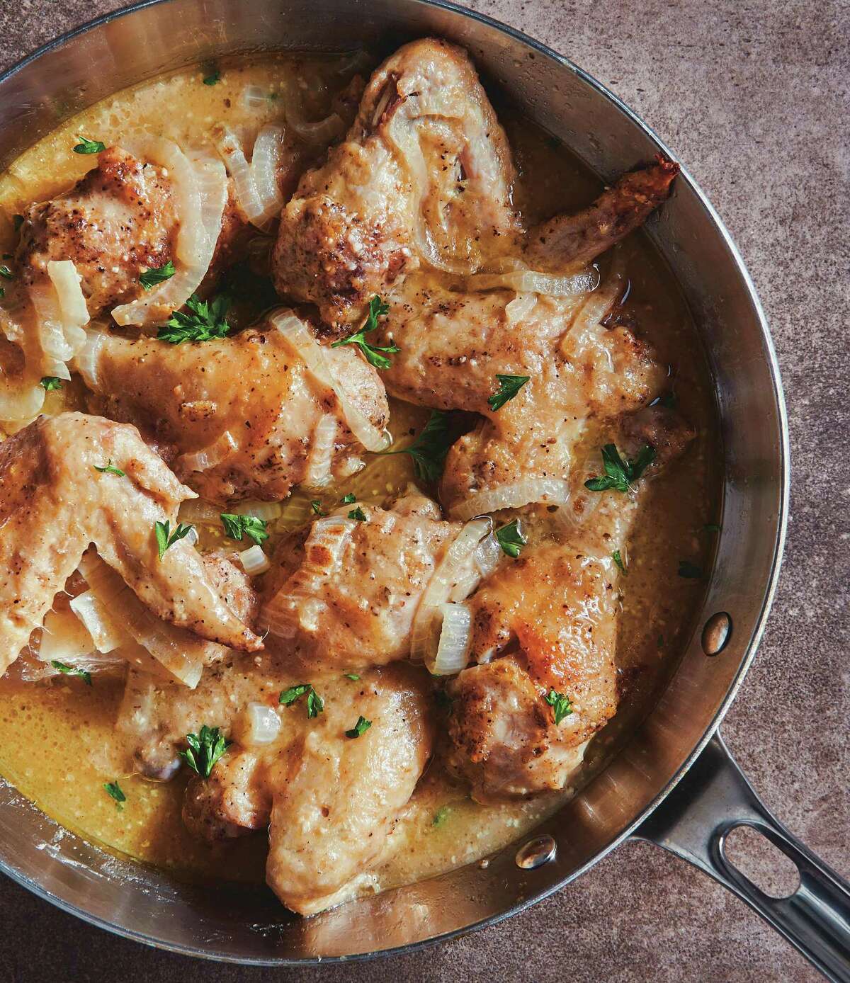 Lower-Calorie Smothered Chicken with Brown Gravy from "Healthier Southern Cooking" by Eric and Shanna Jones.