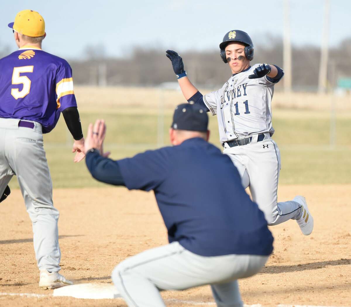 Father McGivney's AJ Sutberry had the game-winning single in Thursday's home win over Althoff in Glen Carbon.