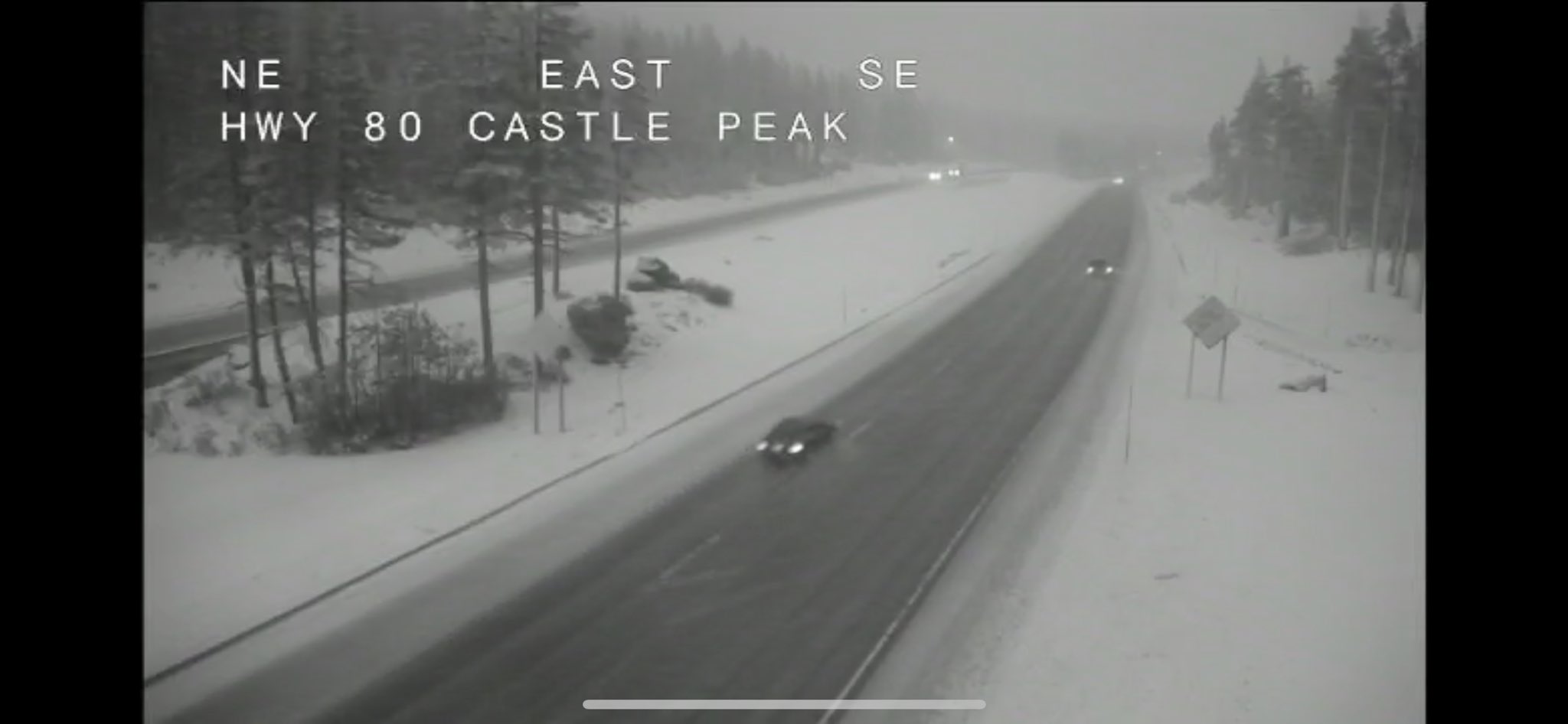 It's snowing in Tahoe. Chain control in effect on I80.