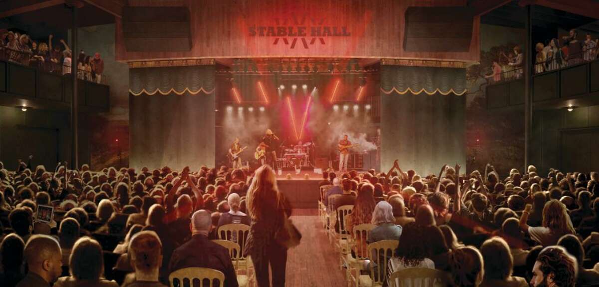 This is an artist’s rendering of Stable Hall, a new, 1,000-capacity concert venue in the former Pearl Stable building.