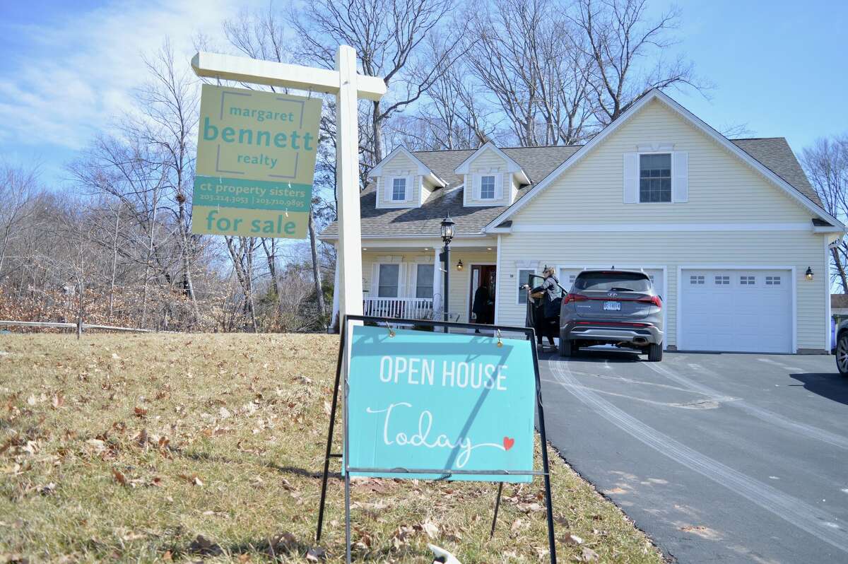 The home on 19 Docker Drive in Wallingford, Conn. had an open house on Sunday, March 13, 2022. 