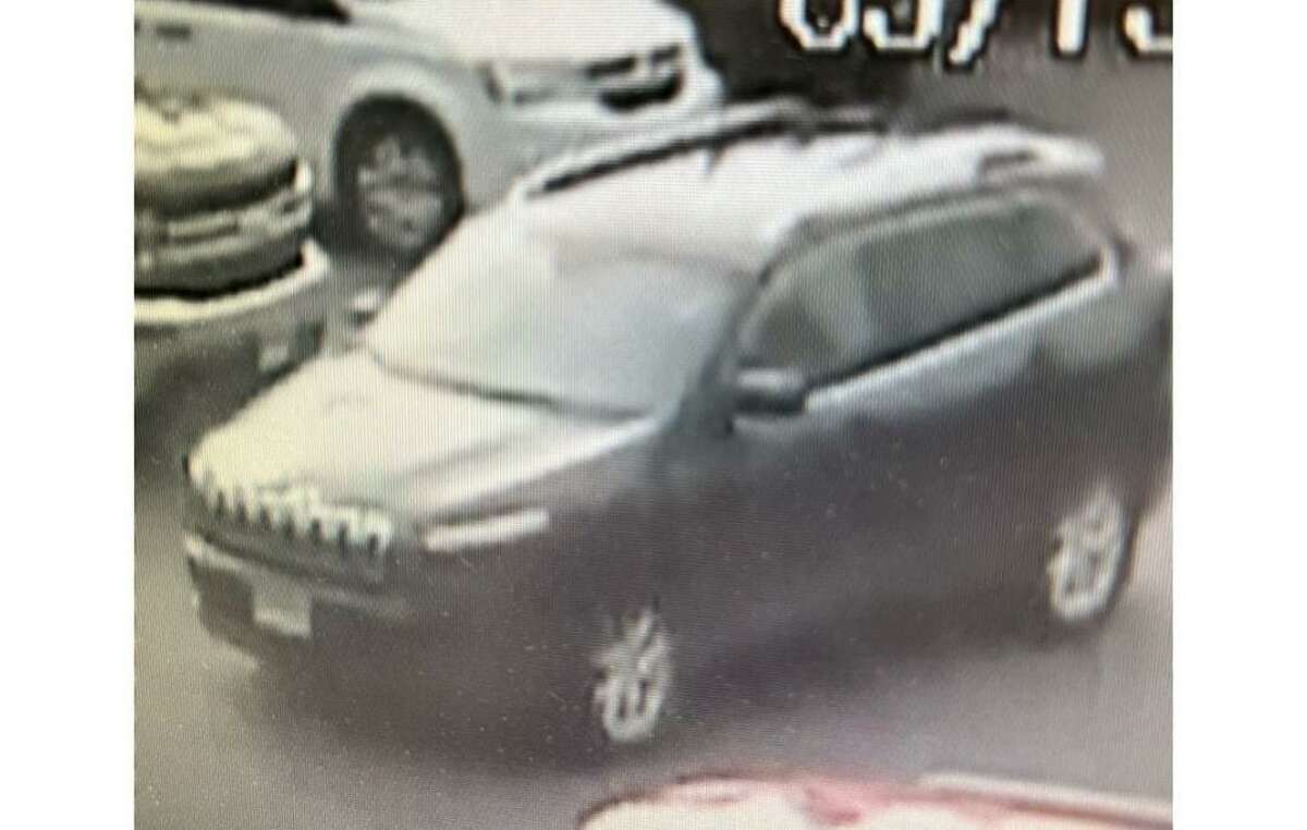 Torrington police are trying to identify a man suspected of carrying out a bank robbery Tuesday, March 15, 2022. He is believed to have fled in this later model Jeep SUV.
