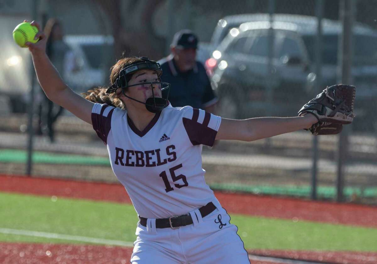 Legacy High's starting pitcher Maddy Marquez delivers a pitch 03/15/2022 against Frenship at Legacy High's Gene Smith Field. Tim Fischer/Reporter-Telegram