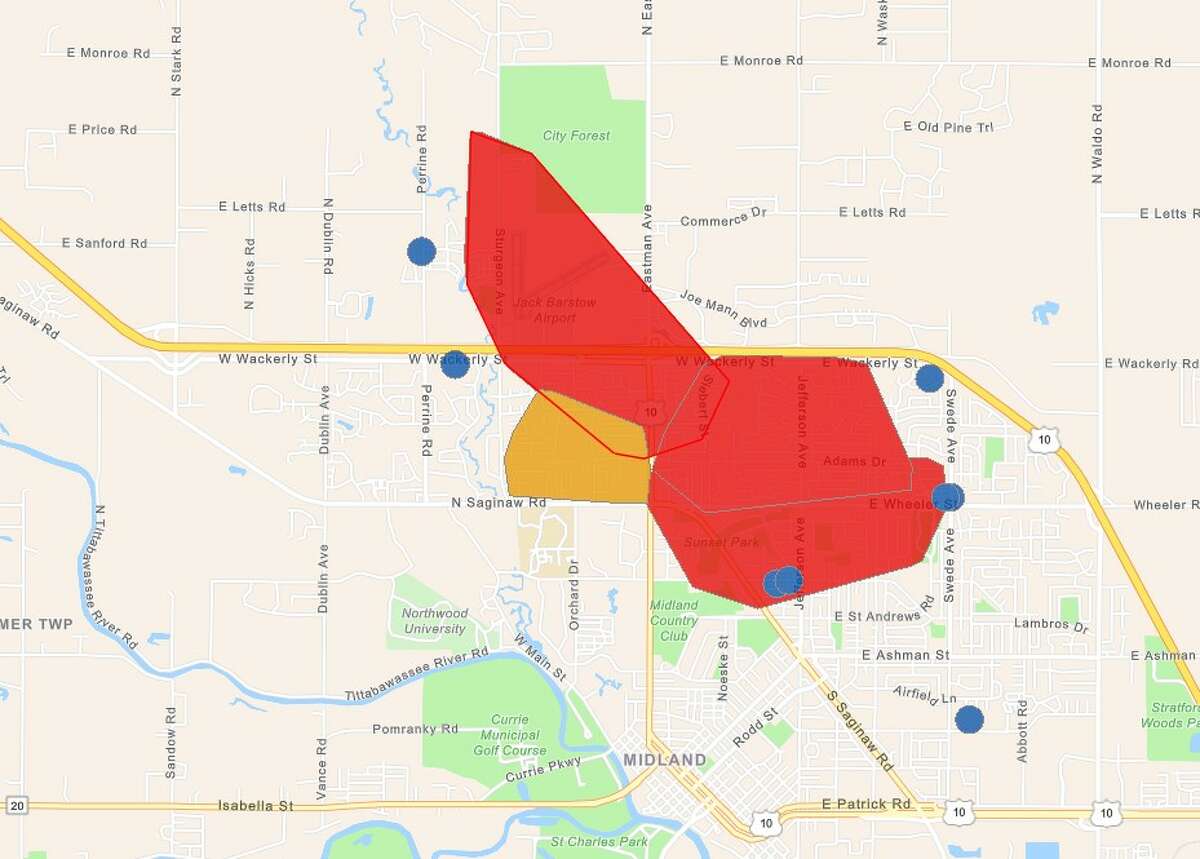 Several traffic intersections and some schools is experiencing power outages as of 12:22 p.m. on Wednesday in Midland. 