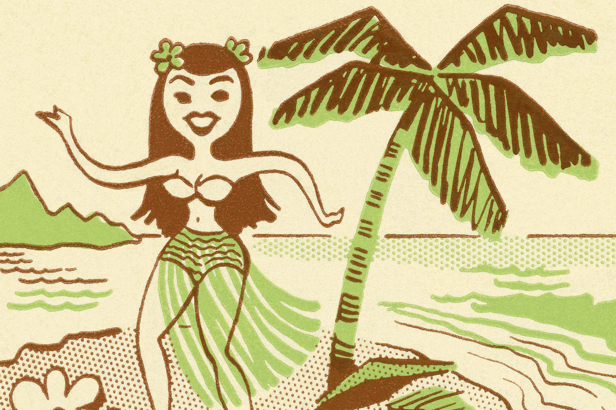 Aloha Hula Supply Natural Color Tahitian Short Skirt Fringe (MORE