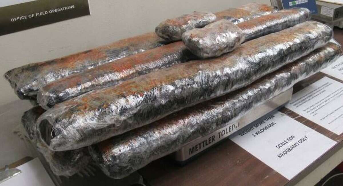 Pictured are packages containing 79 pounds of methamphetamine that were seized by CBP officers at the Hidalgo International Bridge.