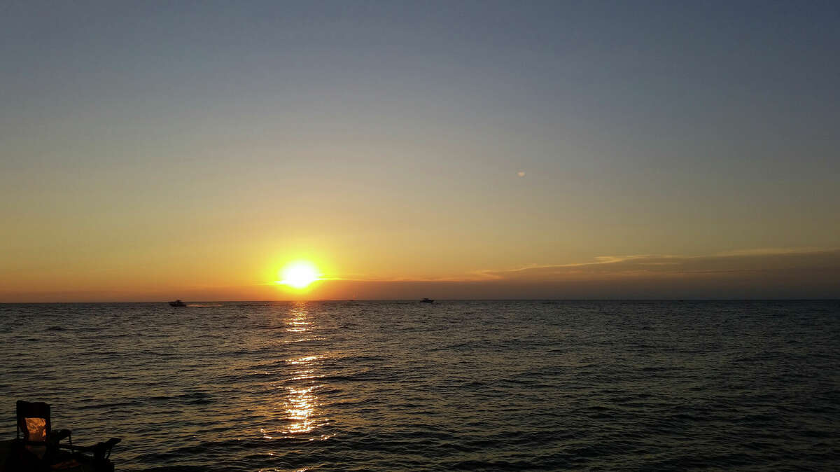 Sunset at Lake Michigan, Holland beach, Michigan