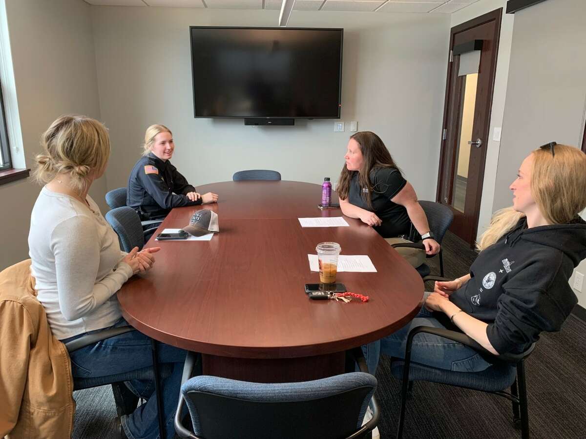 Female recruits were paired with recent graduates and veteran officers  on March 11 during the West Shore Community College Police Academy's women's seminar to discuss police culture, comradery, strength of a female officer, and physical and emotional fitness.