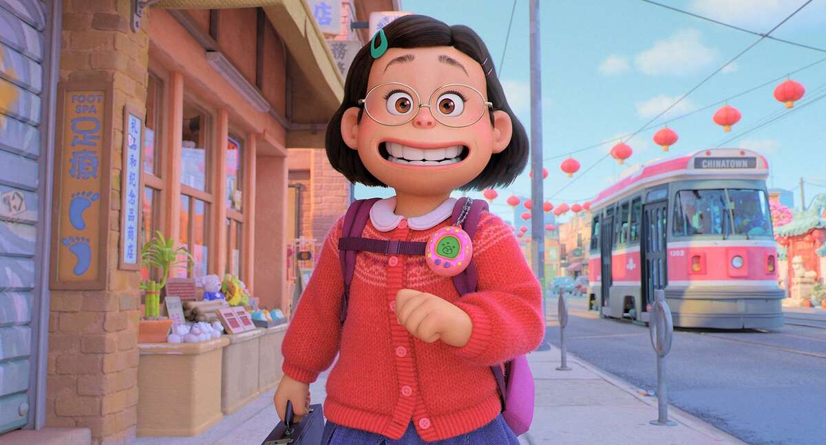 Meilin (voiced by Rosalie Chiang) in a scene from the Pixar movie “Turning Red.” (Pixar/Disney/TNS)