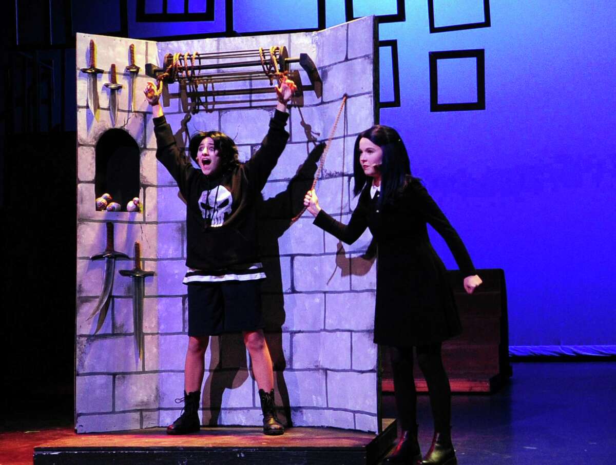 The Addams Family. The Baxter Skeletons help promote local High School play