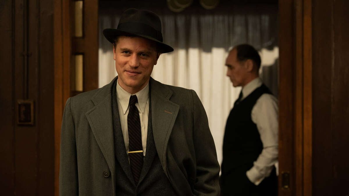 Johnny Flynn ("Emma.," "Beast"), left, gives a star-making turn, and Oscar winner Mark Rylance, right, is unsurprisingly stellar in the 1950's mob drama, "The Outfit," one of the best-acted movies of the year.