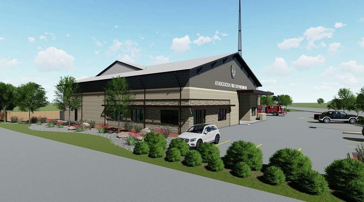 An artist’s rendition of the new Station 29 in the Atascocita Fire Department being built at its current location. The 10,000 square-foot facility will cost $6.9 million and will be ready for occupation sometime in the first quarter of next year.