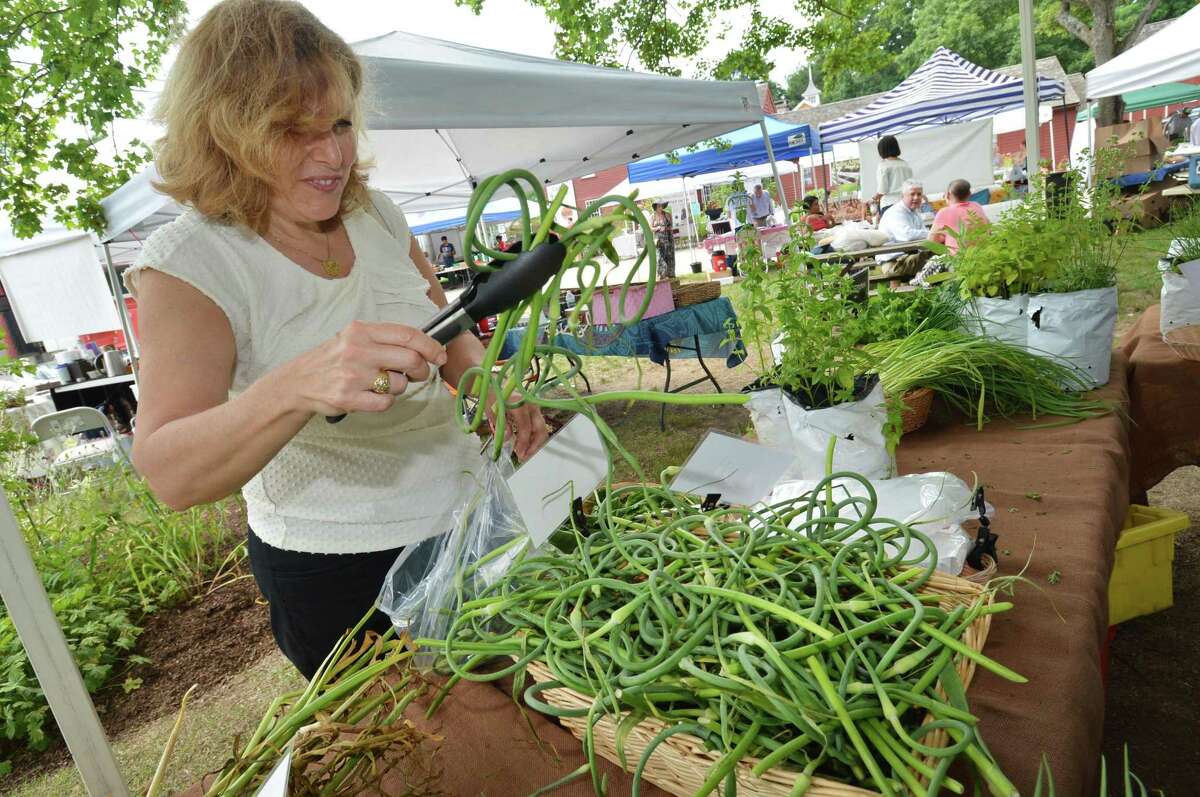Judy Schaefer at the Wilton Farmers Market in a past year.