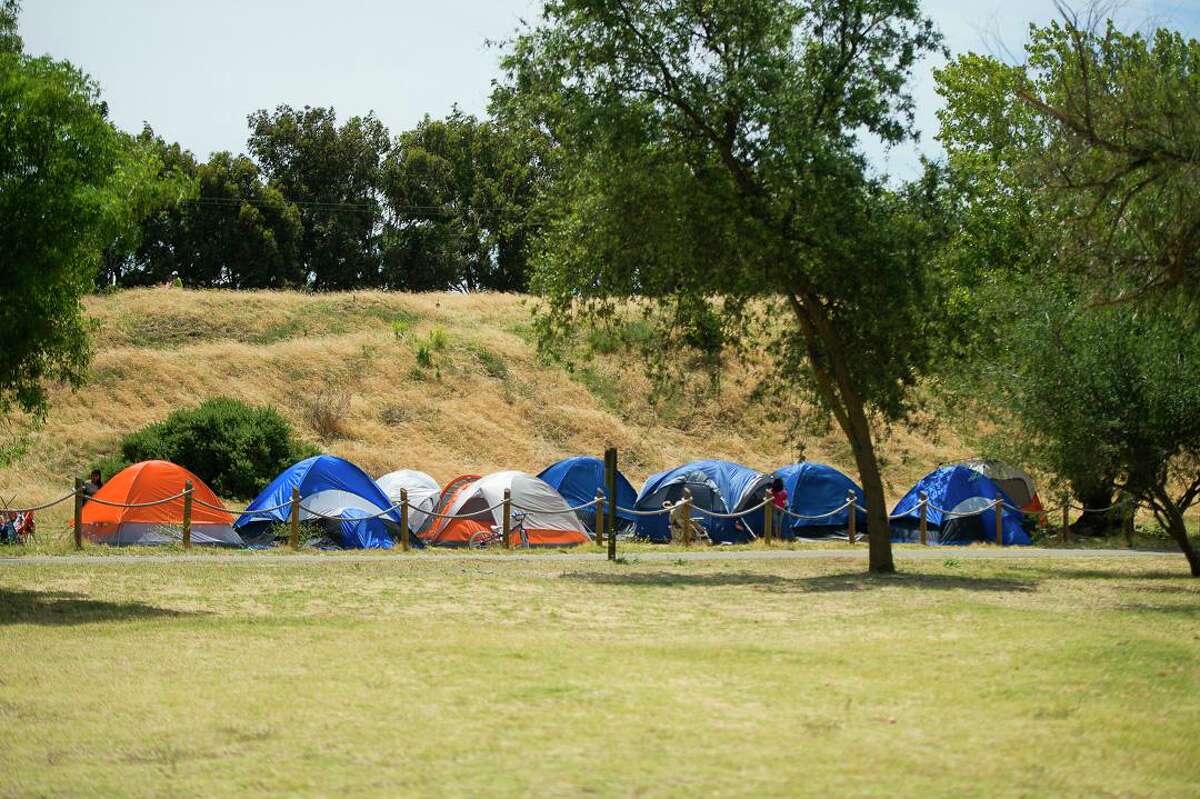 Campers collect at Brannan Island State Recreation Area. The area north of Antioch in the Sacramento-San Joaquin River Delta, will close in April because of a lack of management resources.