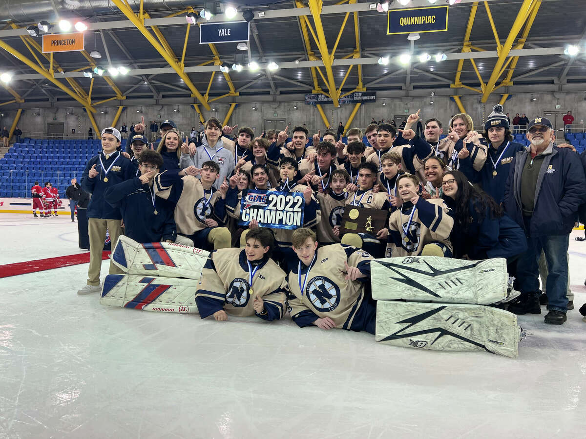 Newington is the Division III ice hockey champion after defeating Conard, 3-1, at People's United Center at Quinnipiac University, Hamden on Thursday, March 17, 2022.