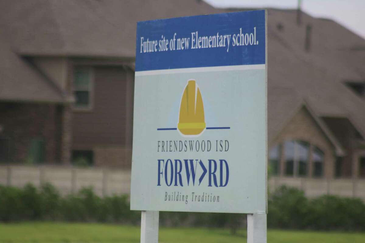 This sign marks where a new Cline Elementary School will be built in Friendswood ISD.