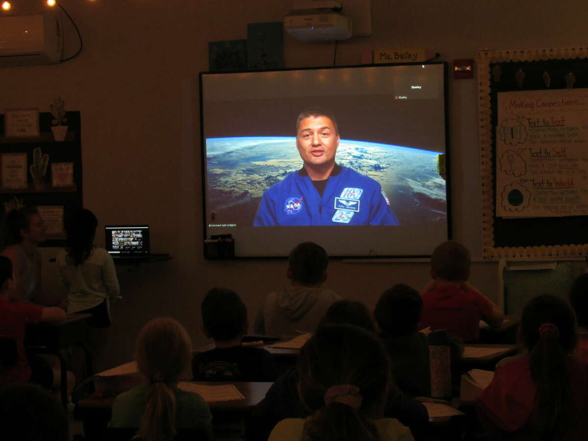 Astronaut Kjell Lindgren visted students virtually on Wednesday to talk about life on the International Space Station and answer some of the students' questions. 