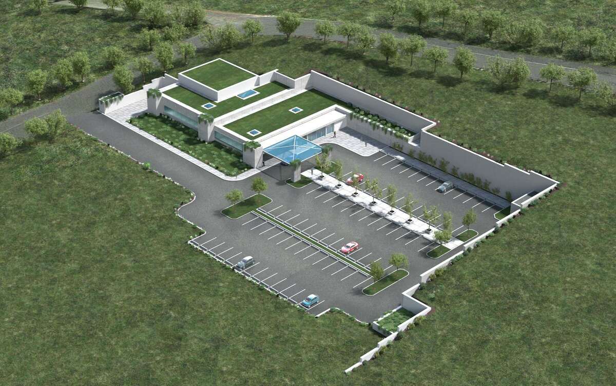 A rendering of Danbury Proton, an $80 million cancer treatment facility proposed to open in 2023 at 85 Wooster Heights.