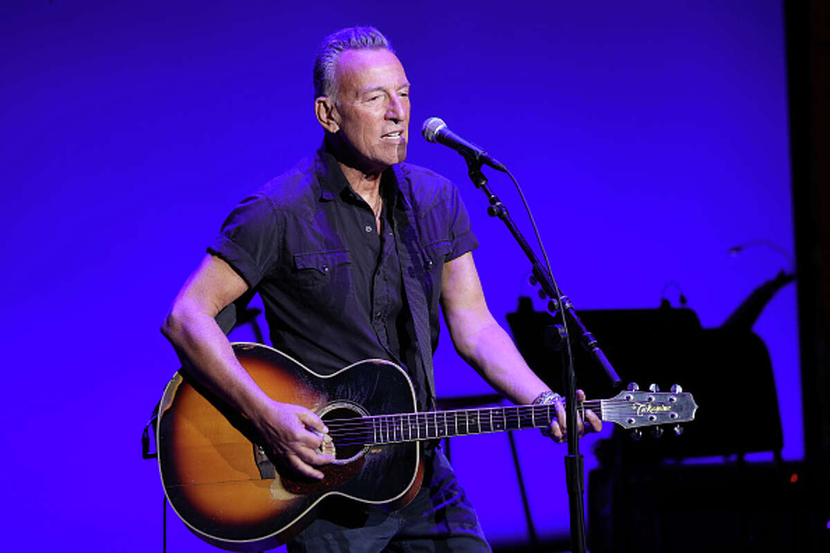 Bruce Springsteen performs onstage during the 15th annual Stand Up For Heroes benefit.