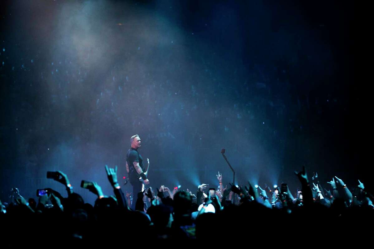 James Hetfield performs with Metallica at Chase Center in San Francisco in December. As of April 1, the state will no longer require proof of COVID vaccination or negative test for entry to such large indoor events.