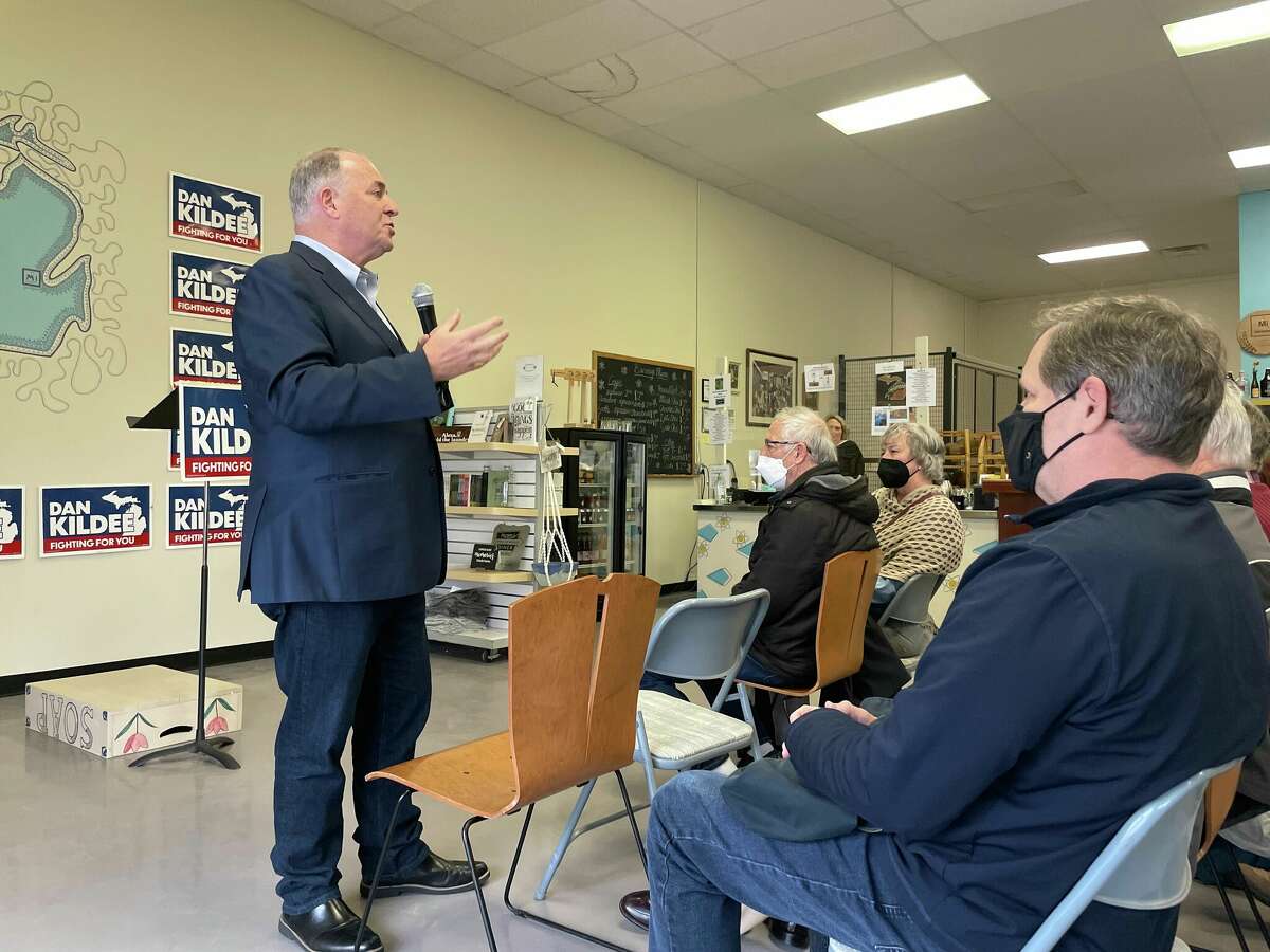 Congressman Dan Kildee, D-Flint, launched his reelection campaign on Saturday, March 19, 2022 in Midland at MI Element Grains and Grounds.