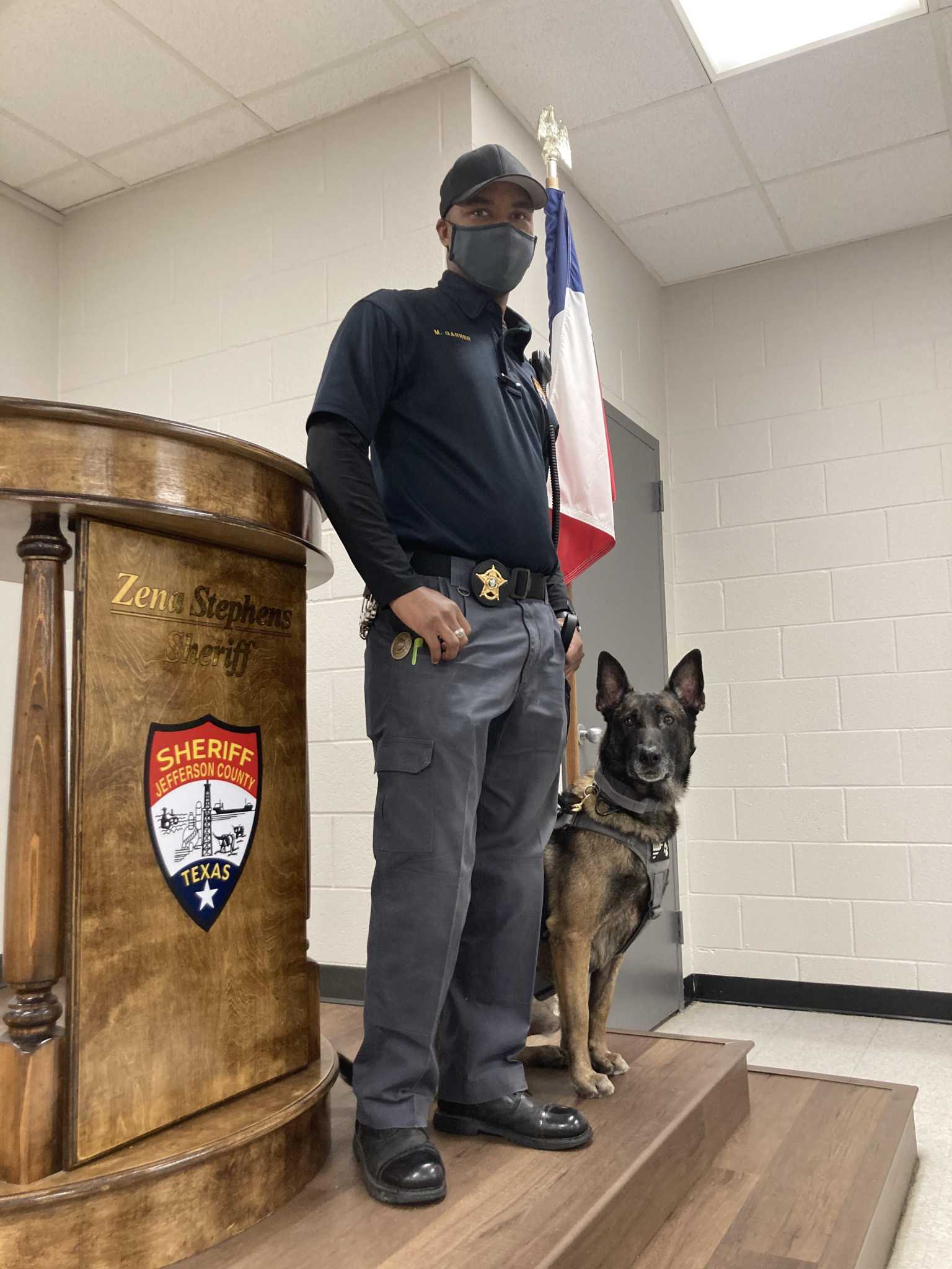 Hunk the Jefferson County K9 gets new duds