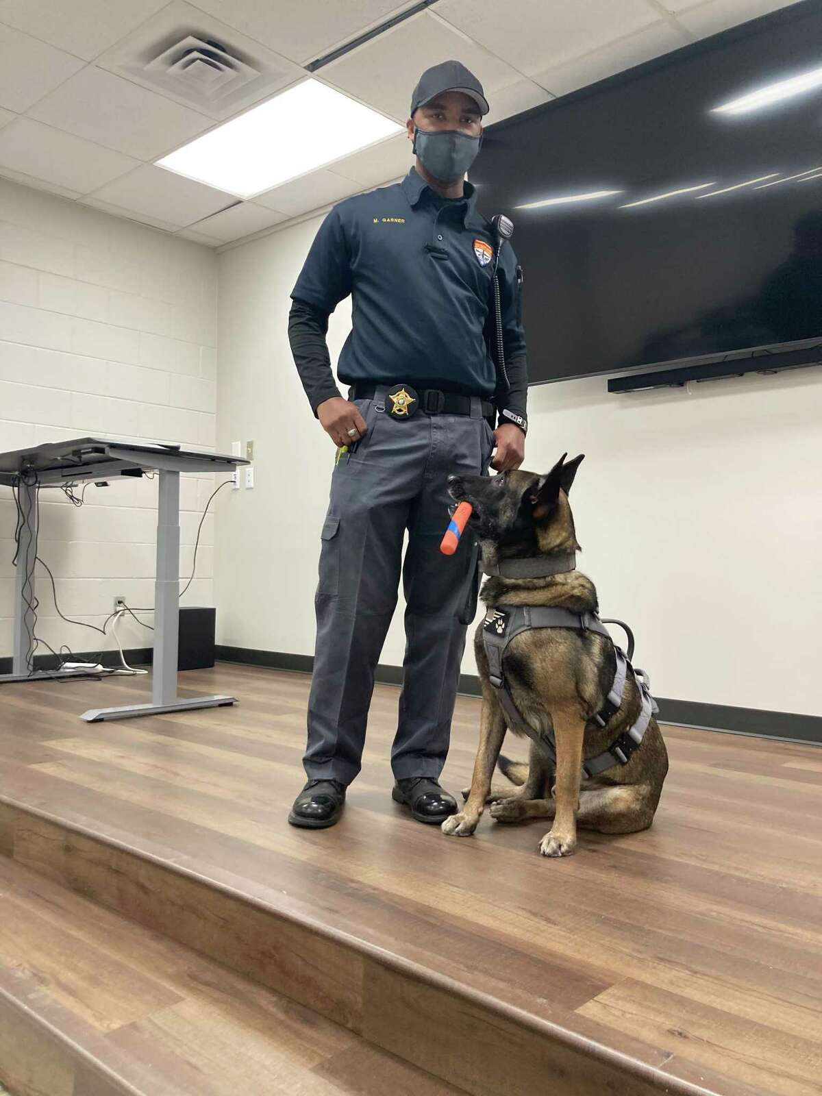 K9 Hunk and Officer Michael Garner are partners. Hunk is about to get a new protective vest from Vested Interested in K9s, Inc., a non-profit that is donating the tailor-made armor which costs roughly $2,000 per dog.