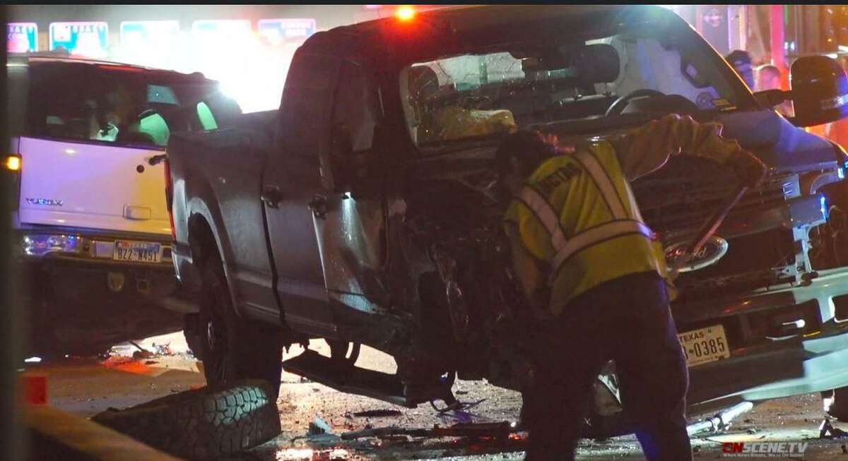 Houston firefighters responded to a wrong-way crash on the Sam Houston Tollway on Sunday, March 20, 2022.