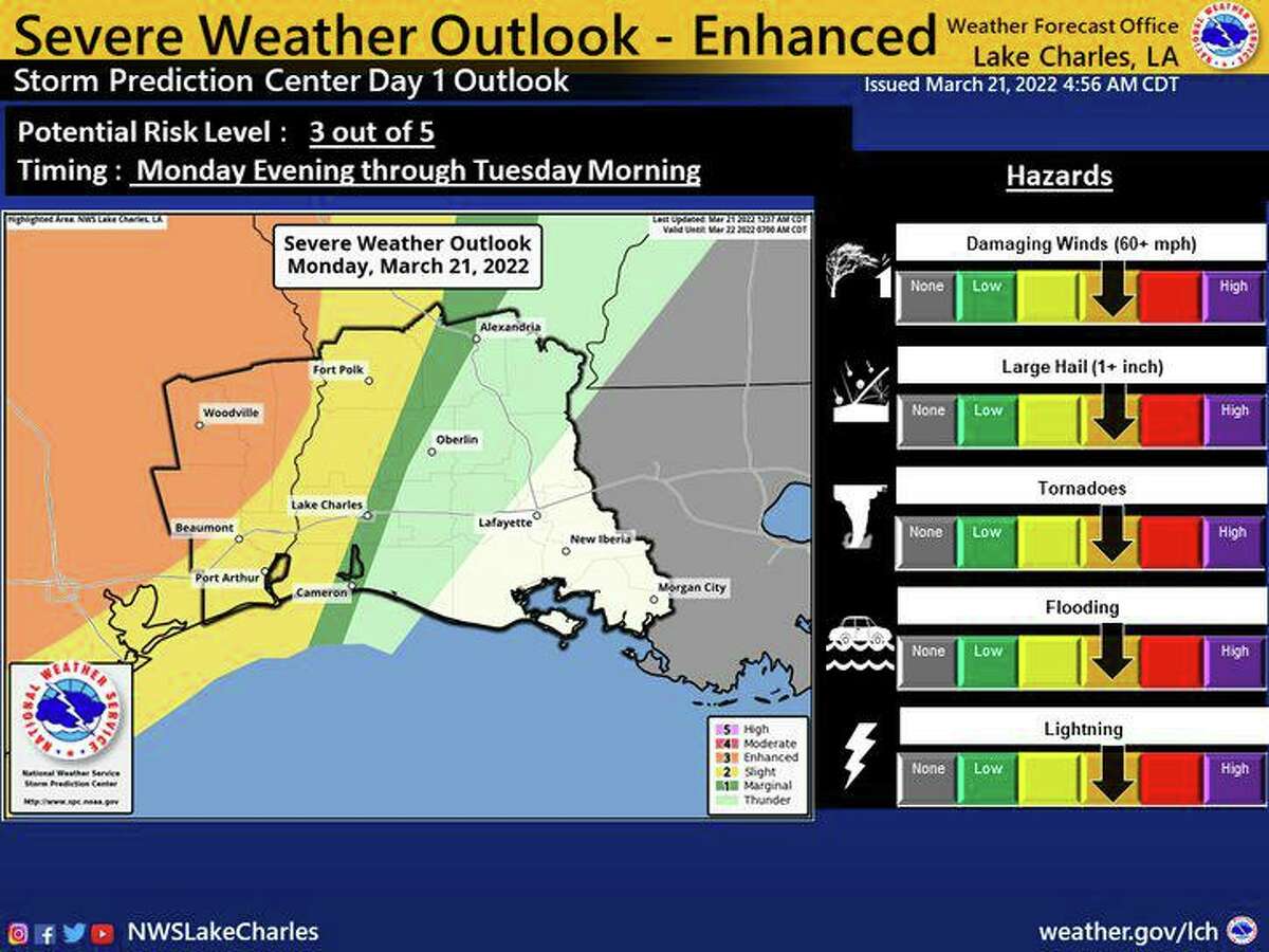 Severe weather expected to roll into Southeast Texas overnight, early