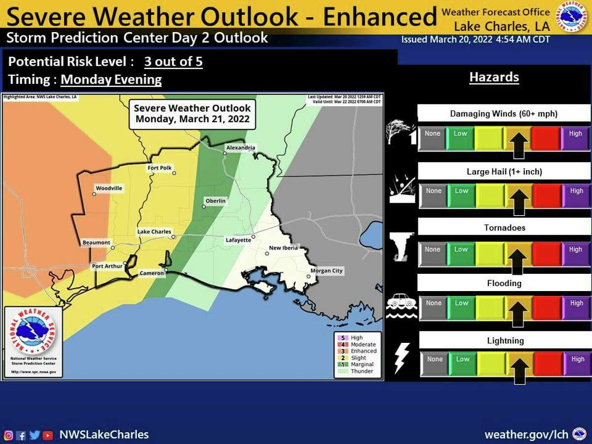 Severe weather expected to roll into Southeast Texas overnight, early ...