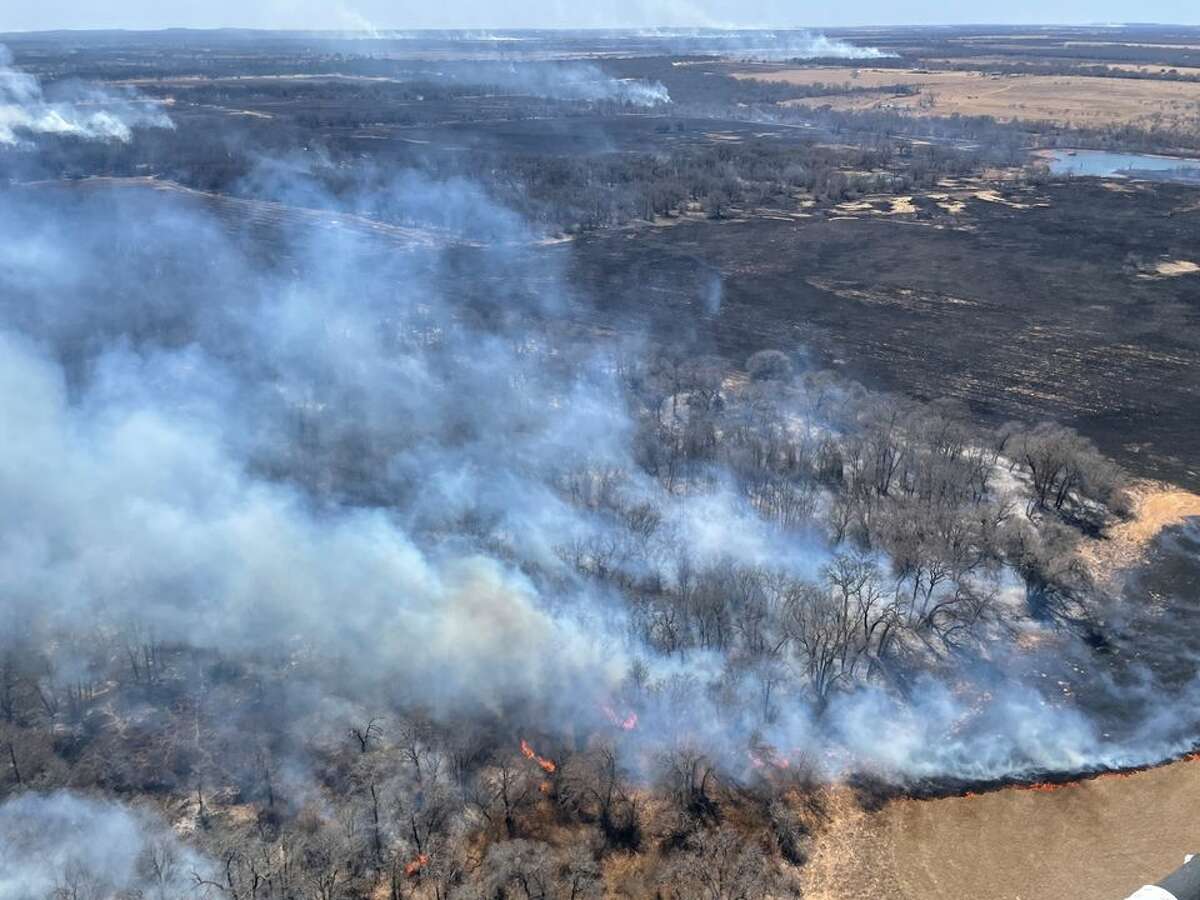 Sunday March 20 the fire environment showed support for moderate potential for new significant fires near Amarillo, Lubbock, Midland, San Angelo, Abilene, Childress, Wichita Falls, Mineral Wells, Lampasas, and Fredericksburg.